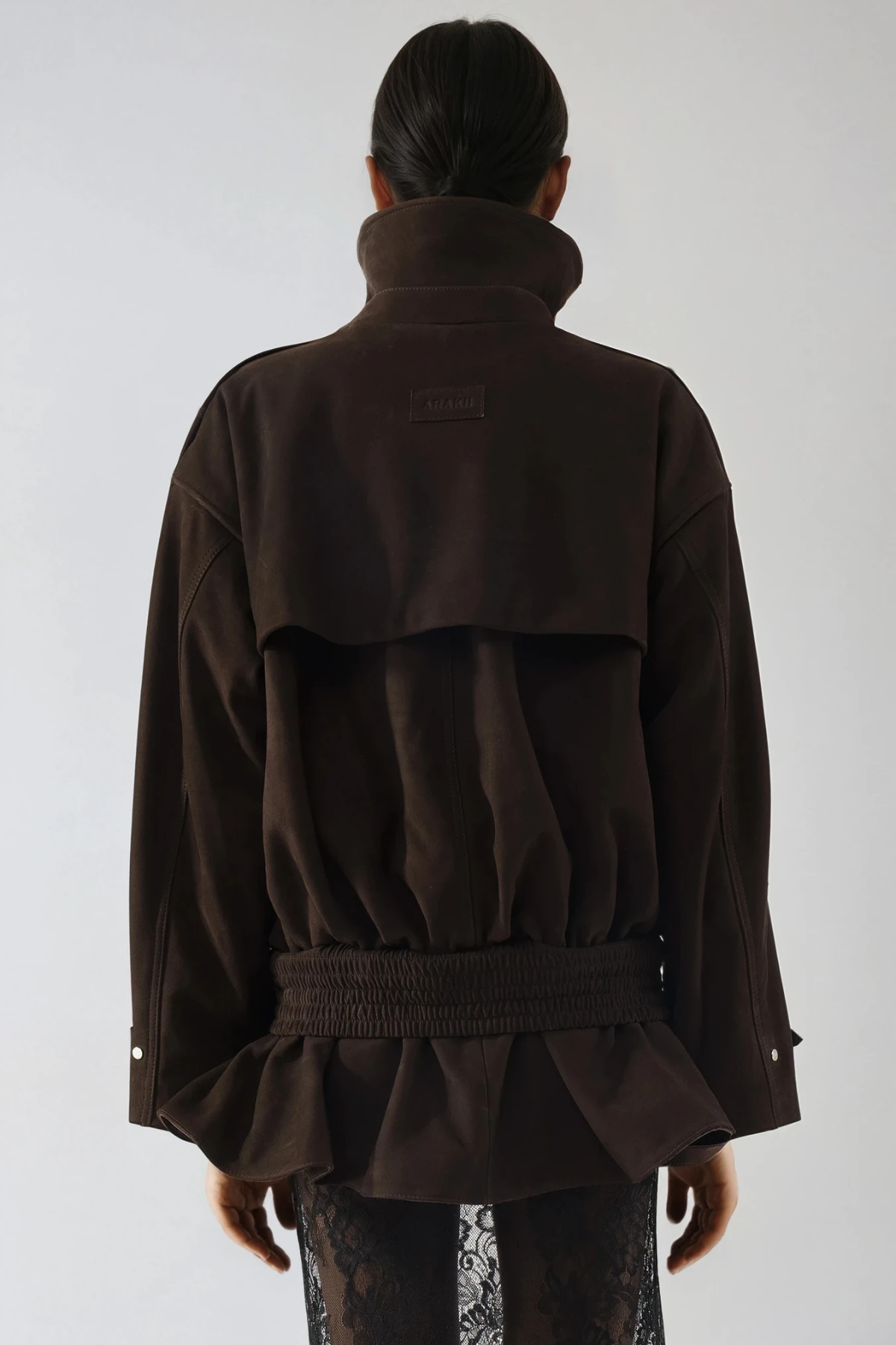 Diwata Funnel Neck Lace Skirt Set