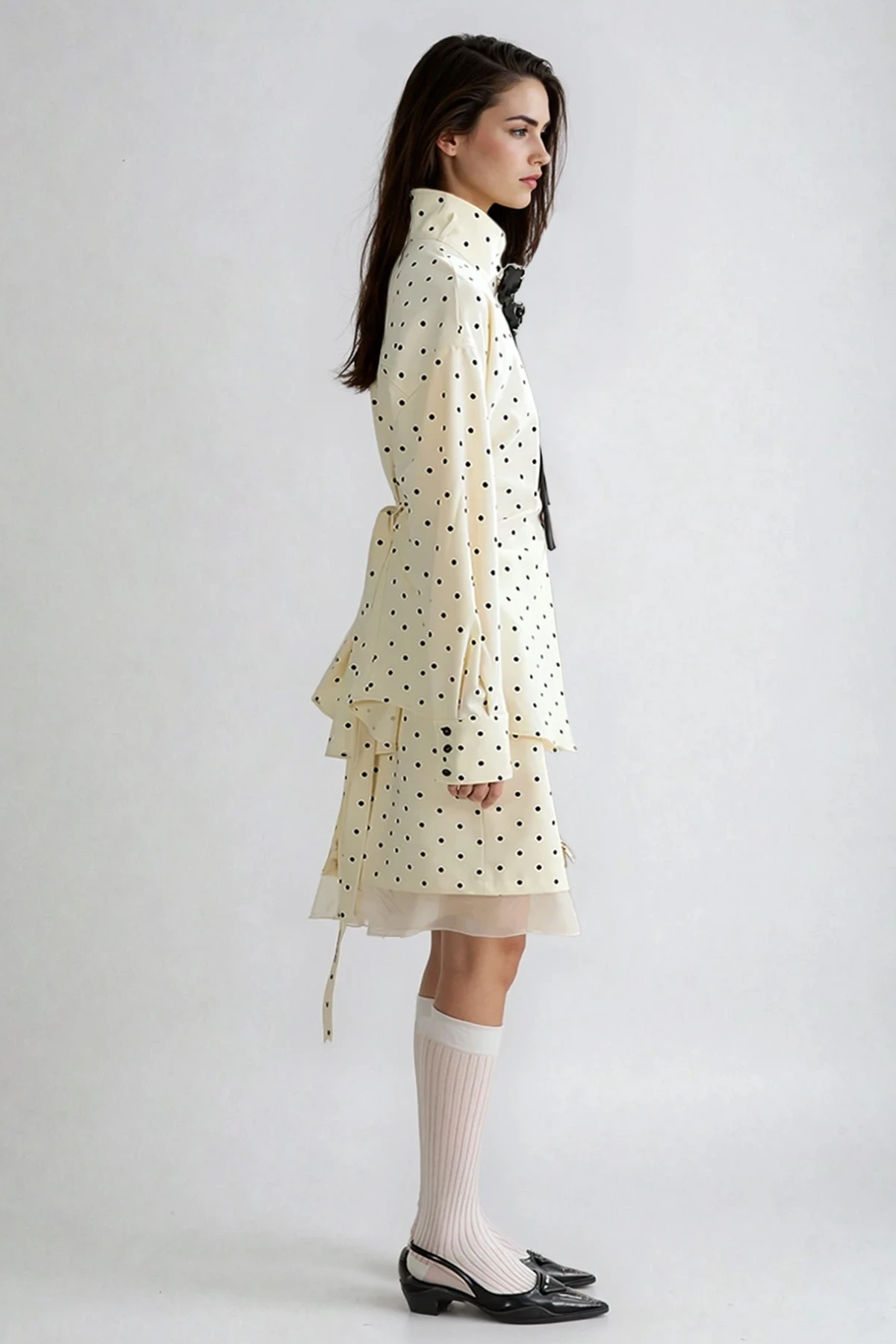 Djordje Dot Flower Skirt Set