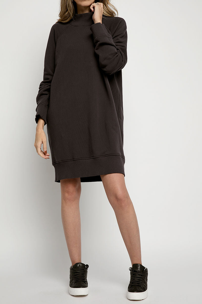 Mock Neck Dress in Dusk