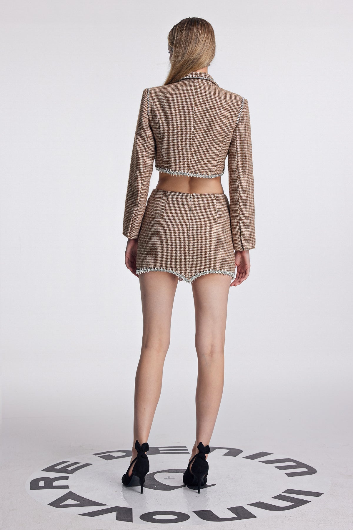 Alchemy Rhinestone Lapel Skirt Set