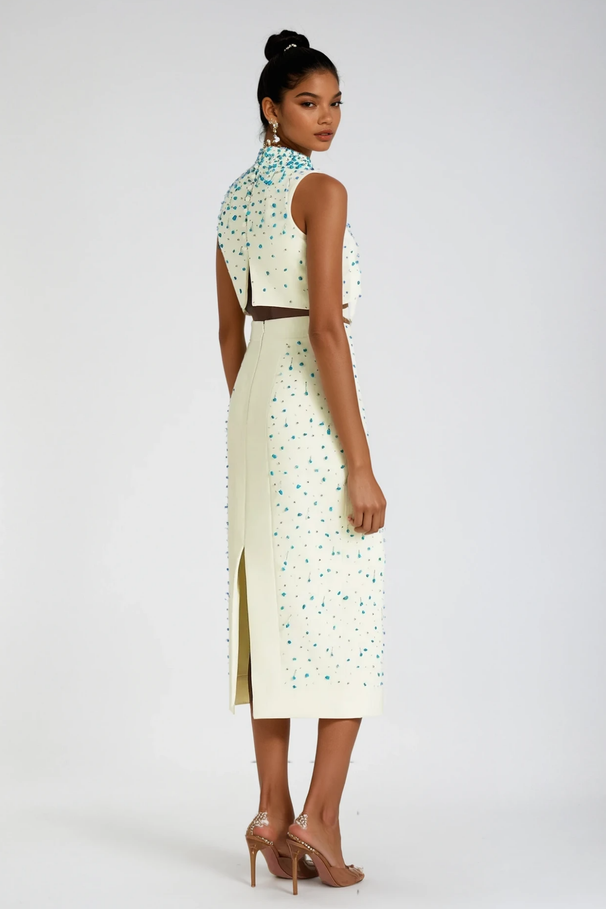 AnnDrue Rhinestone Sleeveless Skirt Set