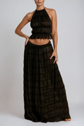 Bernt Ruch Backless Skirt Set In Black