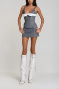 Besim Corset Bow Skirt Set