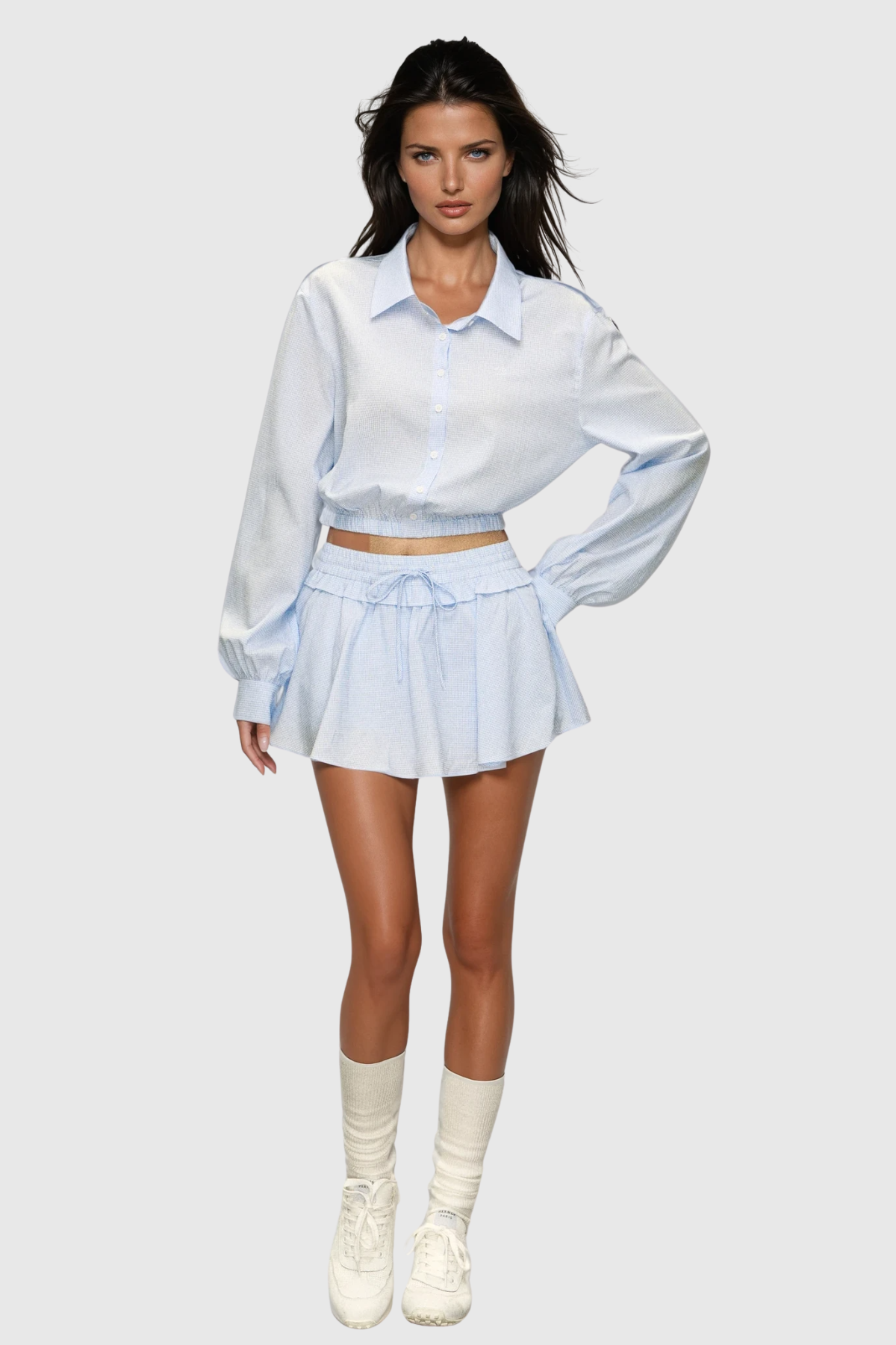 Cadfael Stripe Shirt Skirt Set