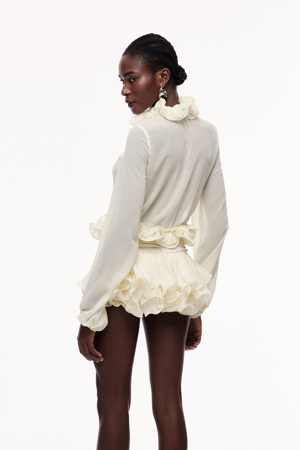 Cayden Ruffle Ruch Skirt Set