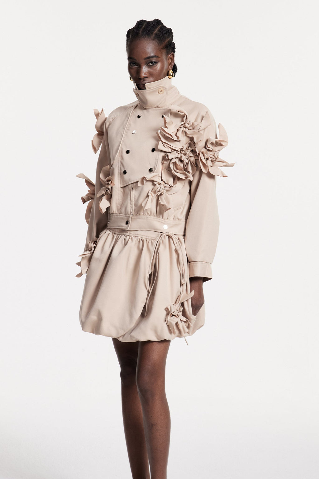 Christiaan Flower Ruch Skirt Set