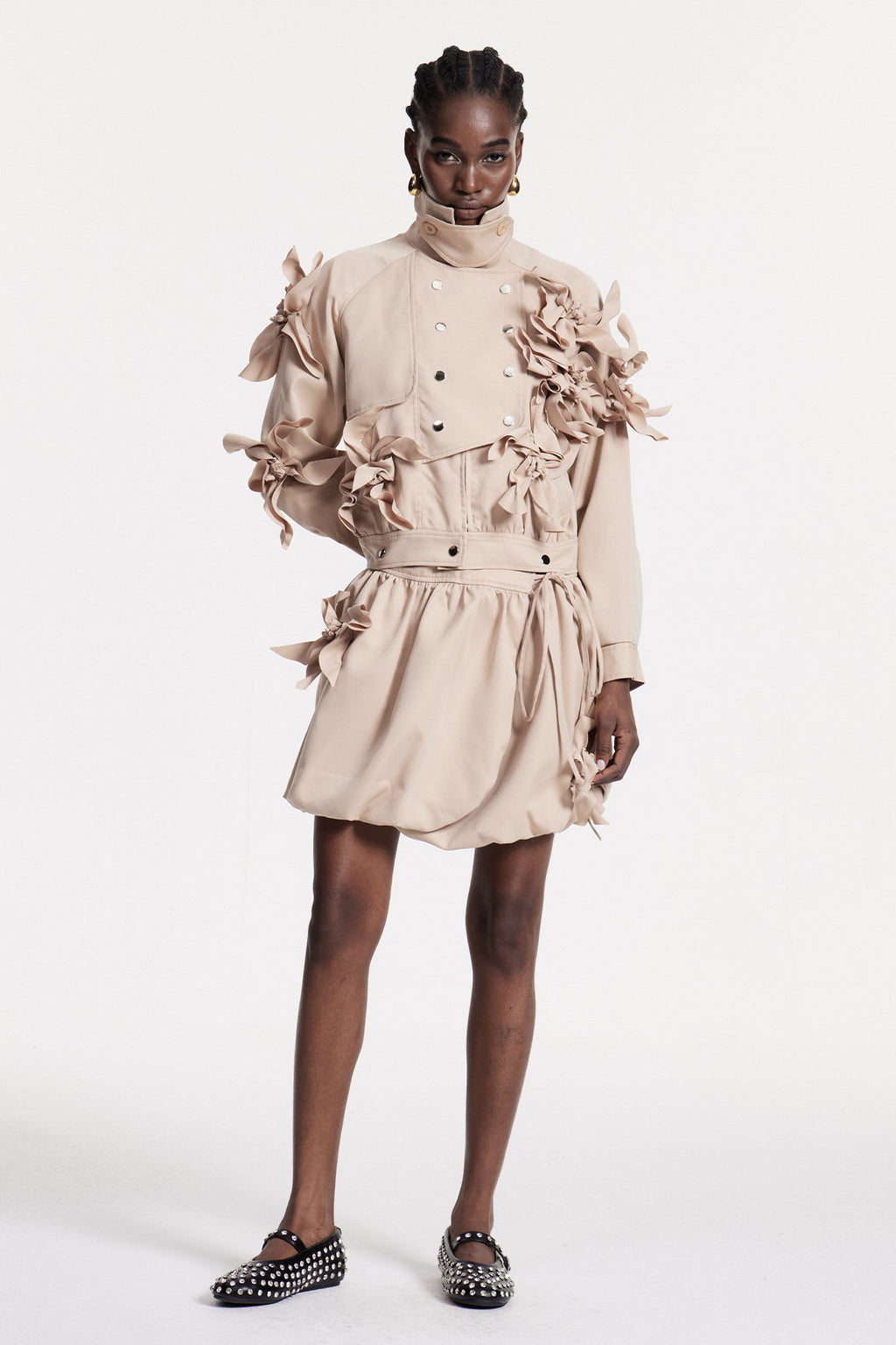 Christiaan Flower Ruch Skirt Set