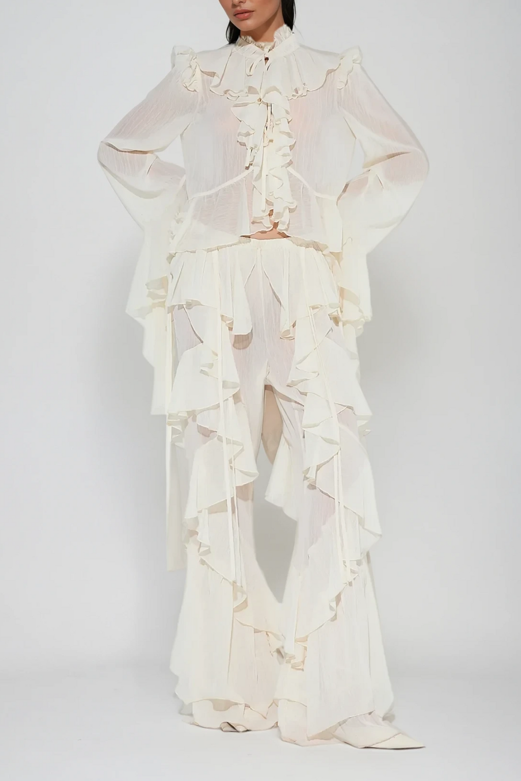 Cirila Ruffle Pants Set