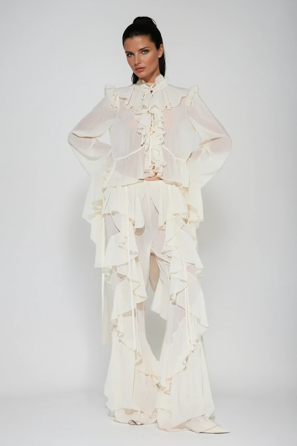 Cirila Ruffle Pants Set
