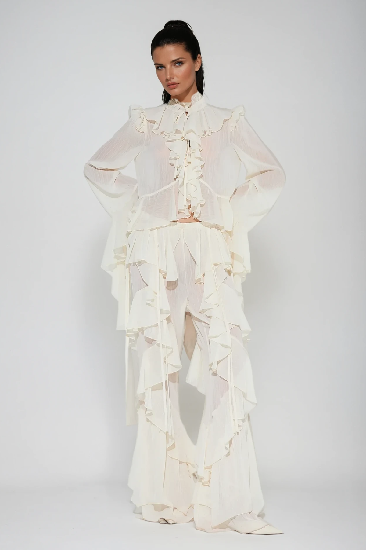 Cirila Ruffle Pants Set