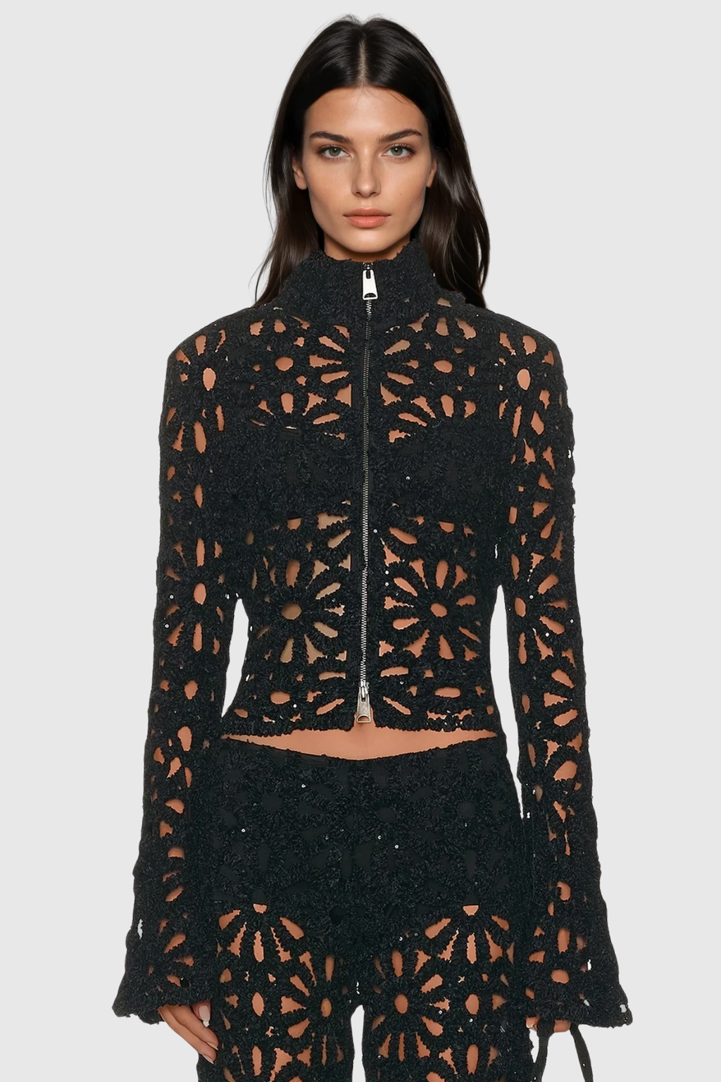 Clarette Floral Cutout Pants Set