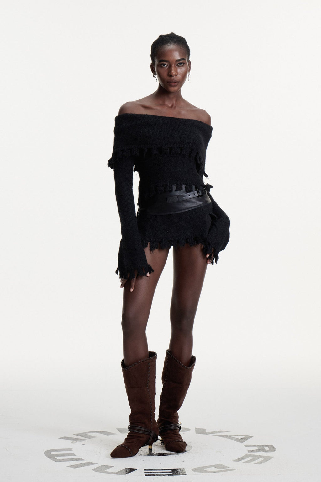 Conleth Off Shoulder Fringe Skirt Set