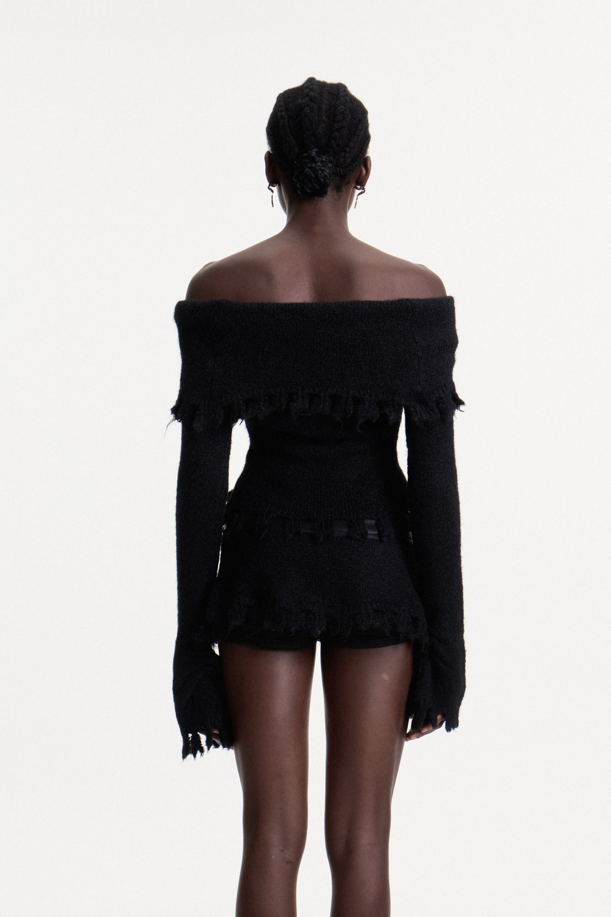 Conleth Off Shoulder Fringe Skirt Set