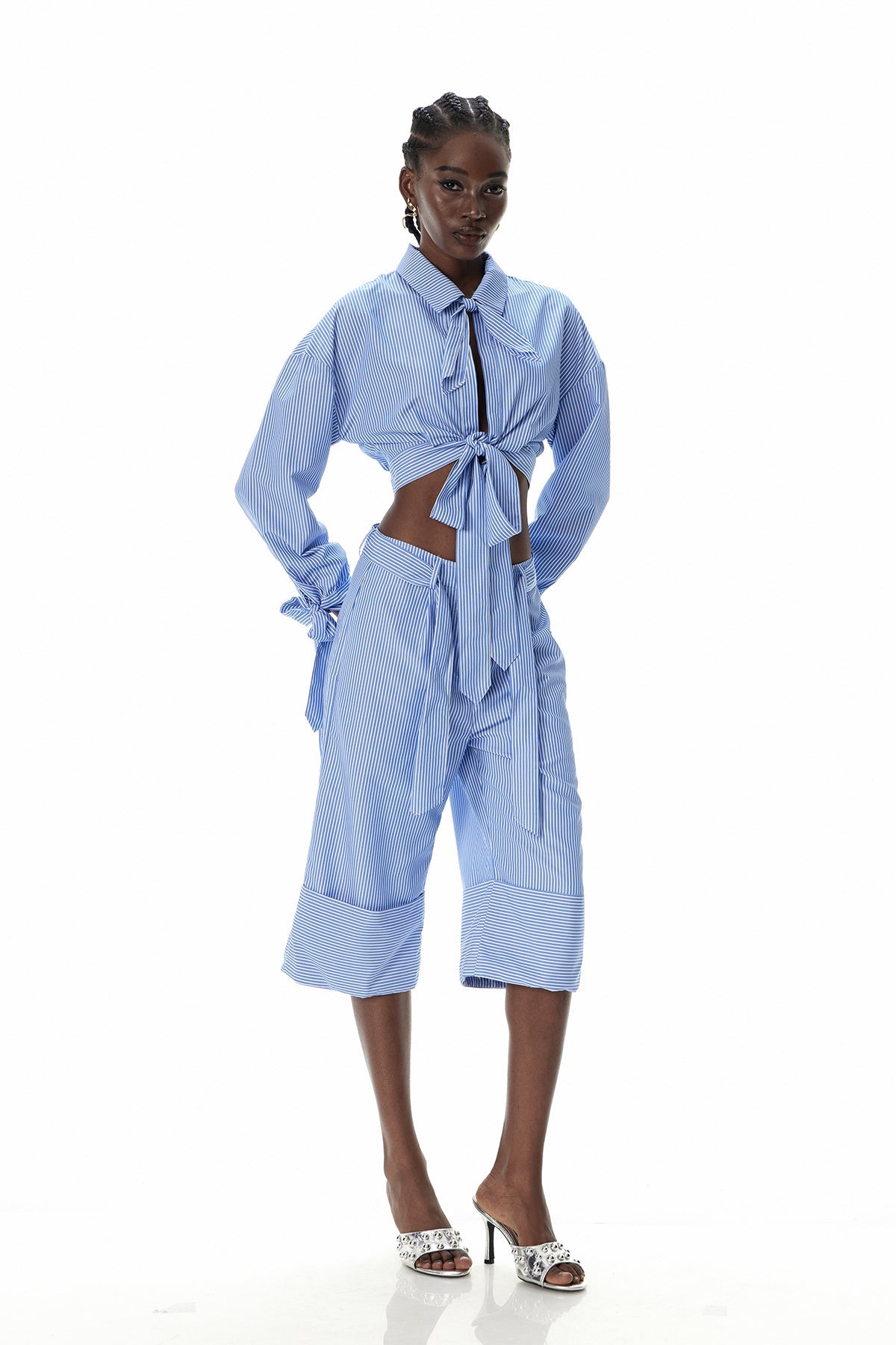 Culhwch Stripe Bow Pants Set