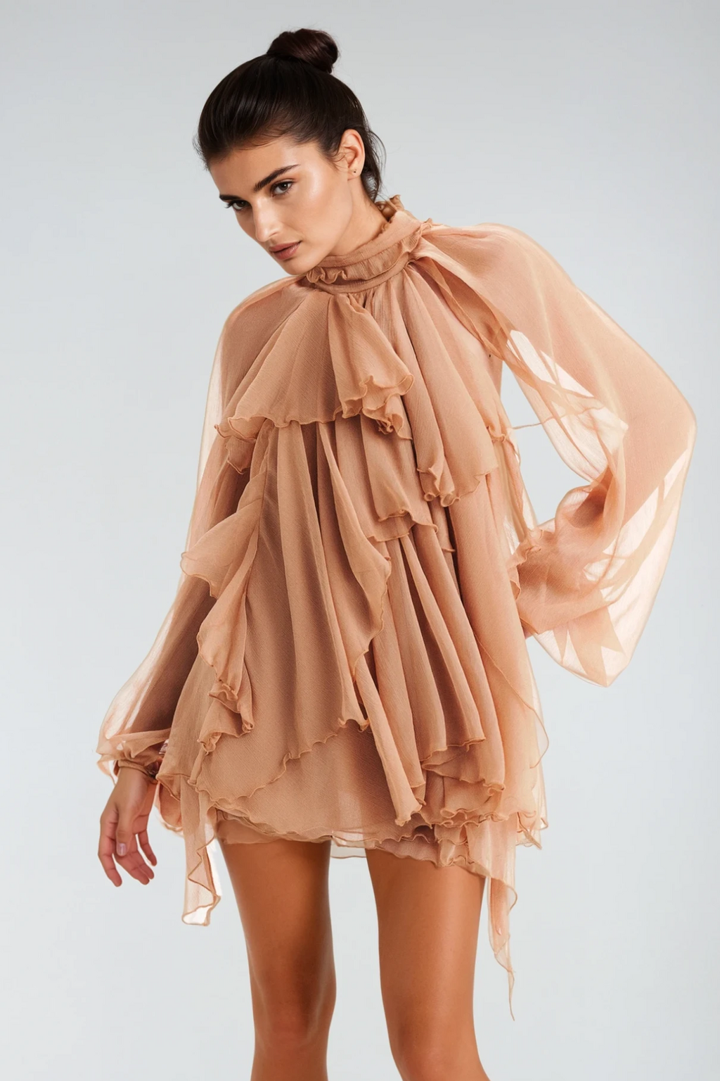 Danuta Long Sleeve Ruffle Pants Set