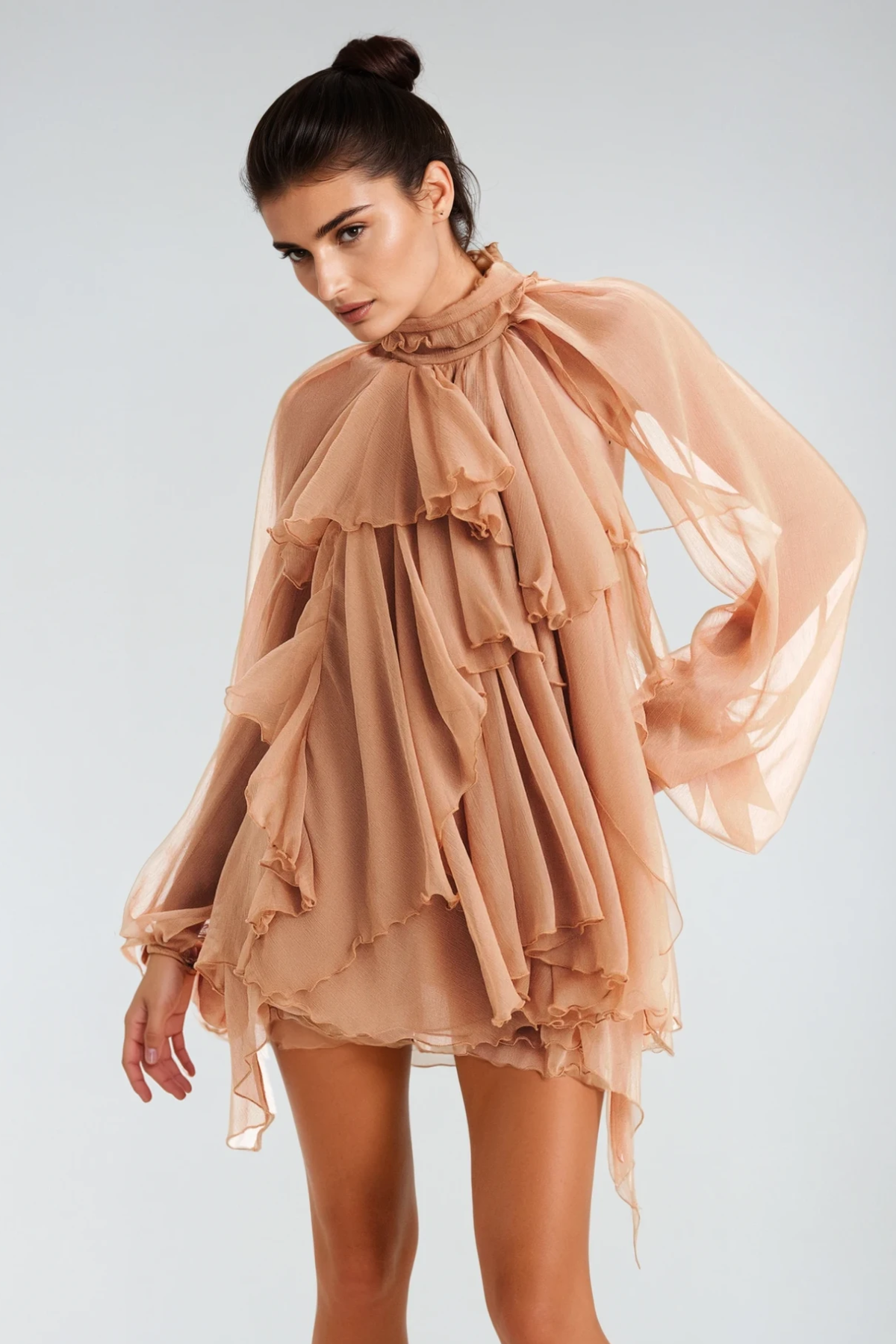 Danuta Long Sleeve Ruffle Pants Set