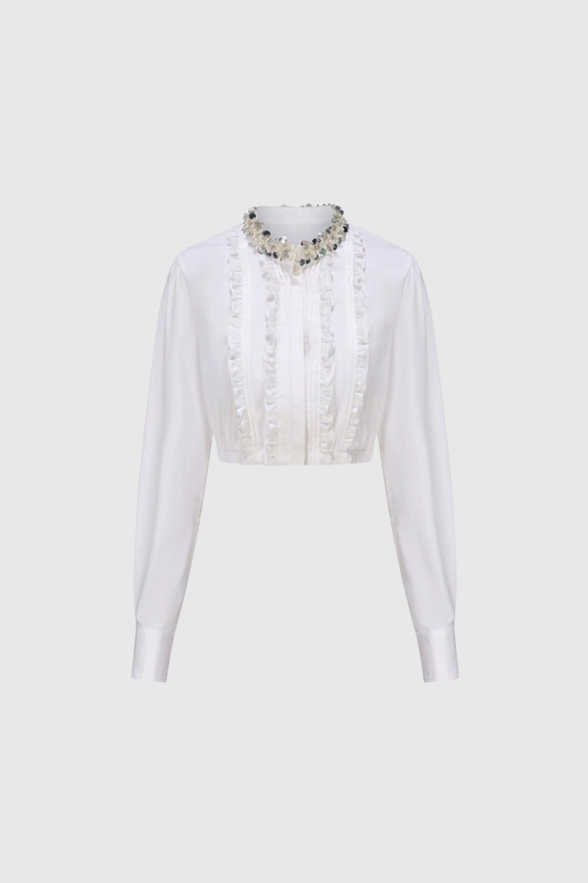 Dayaram Long Sleeve Crop Skirt Set