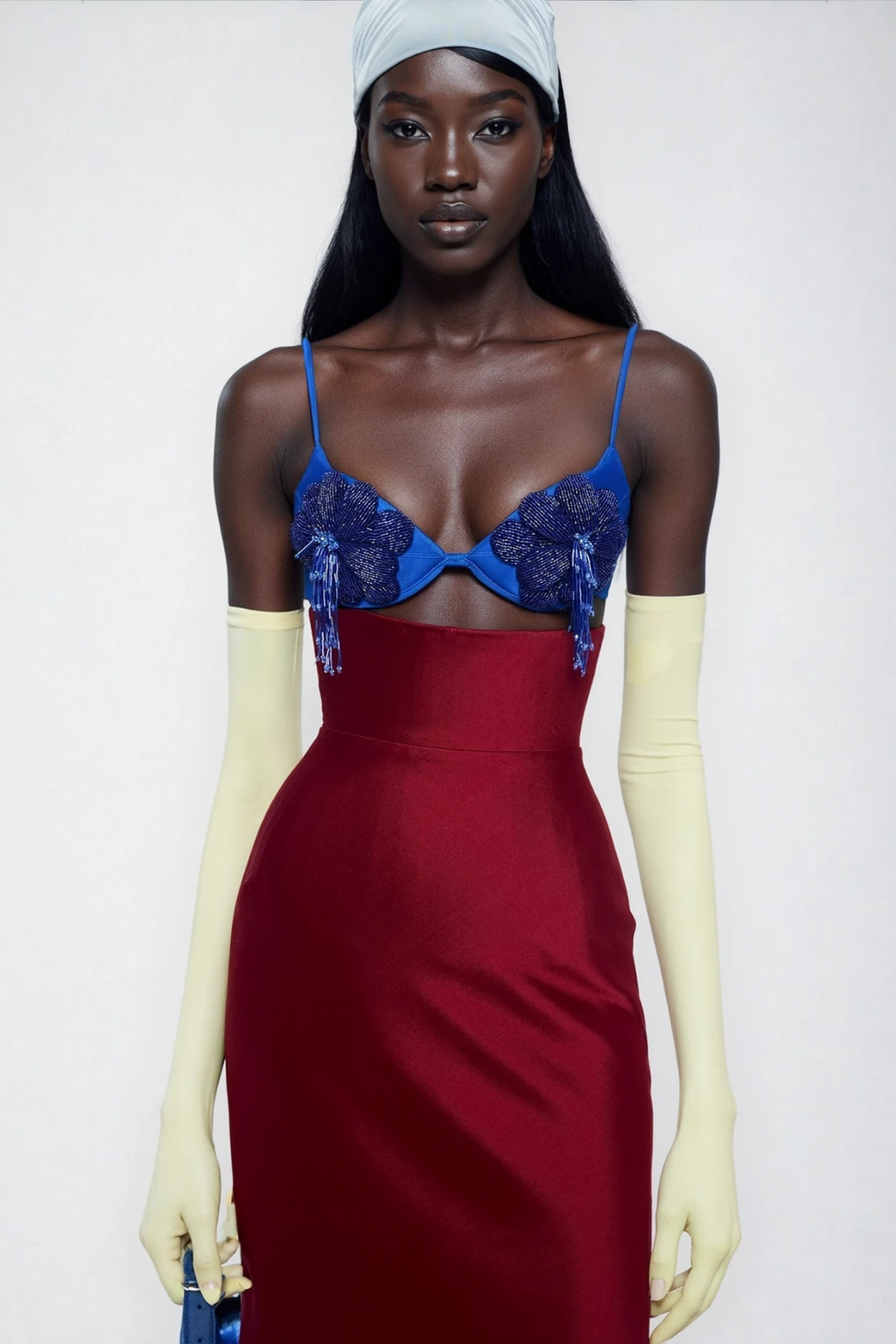 Decebal Deconstruct Embroidered Flower Skirt Set