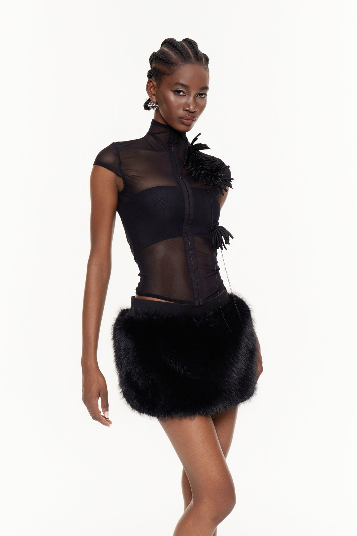 Deodato Bodycon Mesh Top