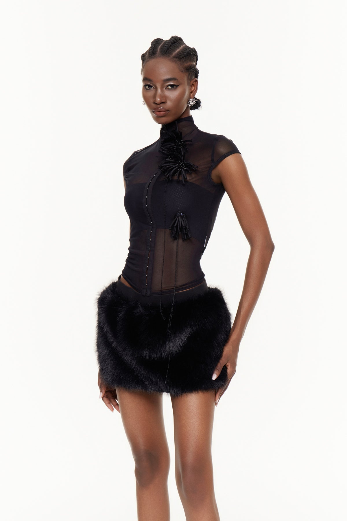 Deodato Bodycon Mesh Top