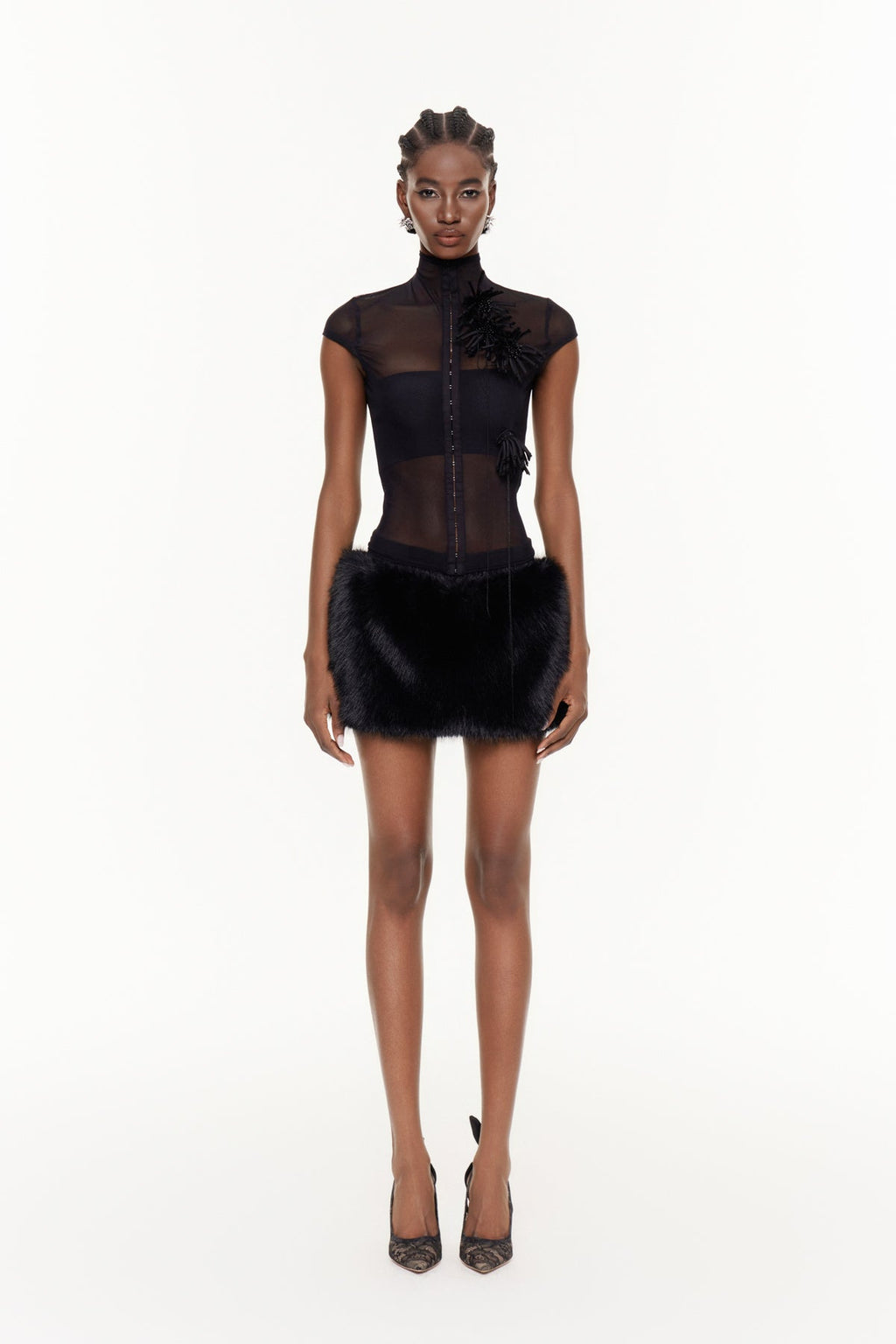 Deodato Bodycon Mesh Top