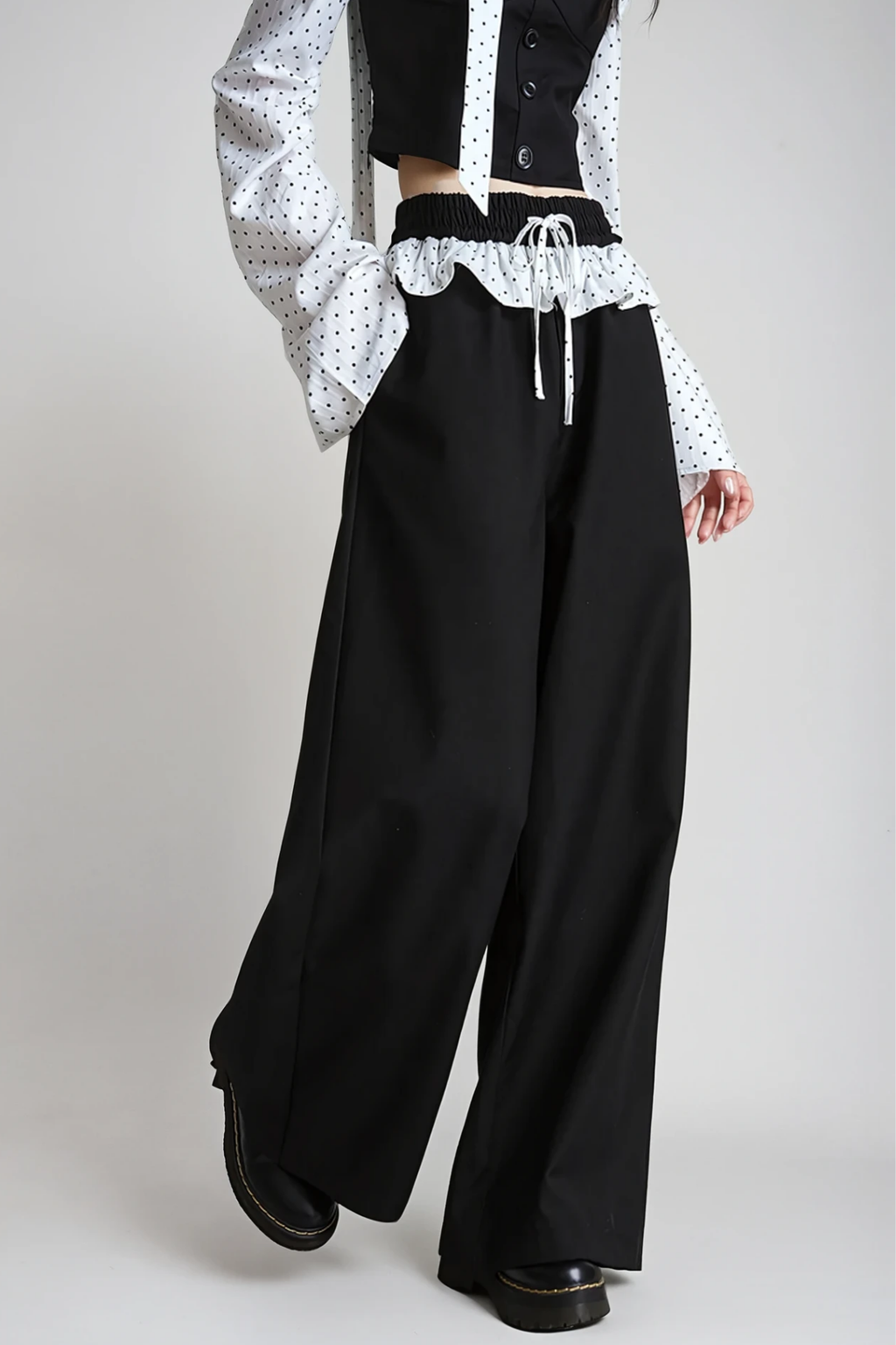 Devnet Off Shoulder Dot Pants Set