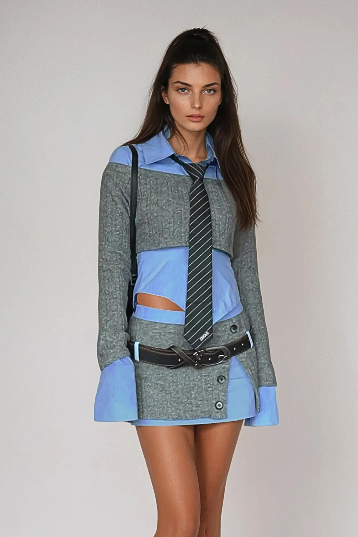 Dipak Deconstruct Knit Skirt Set