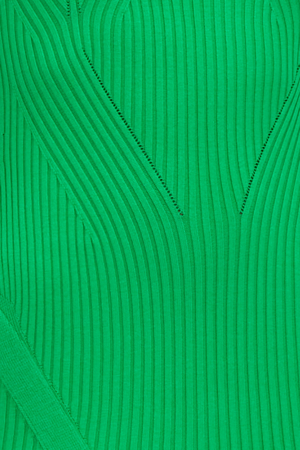 Asymmetrical Side Slit Knit Dress in Green