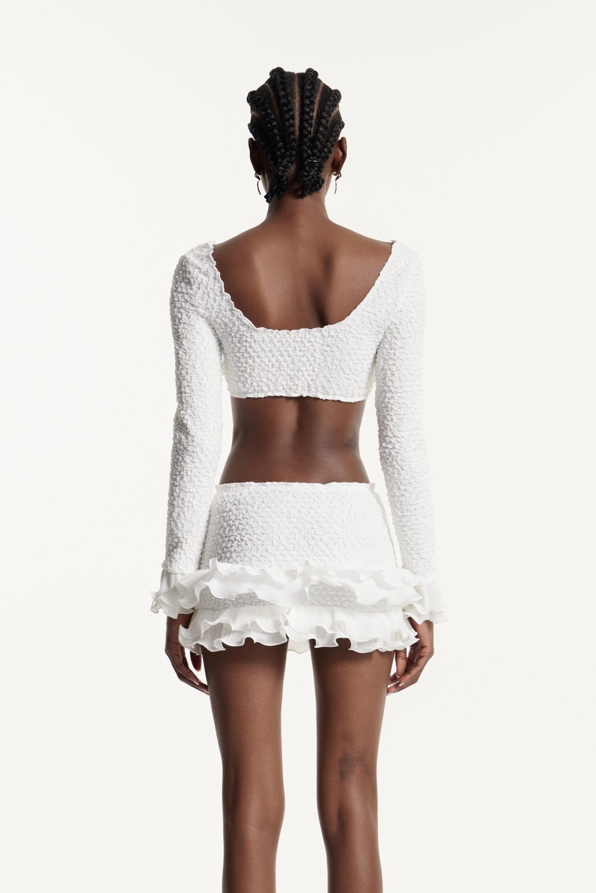 Edmund Crop Ruffle Skirt Set