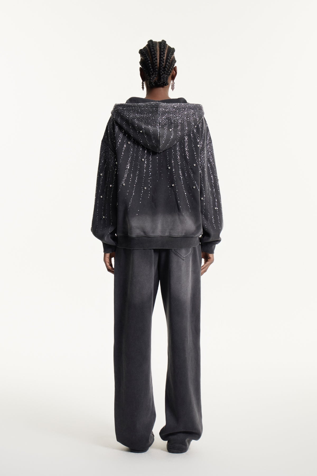 Efnan Crystal Hooded Pants Set