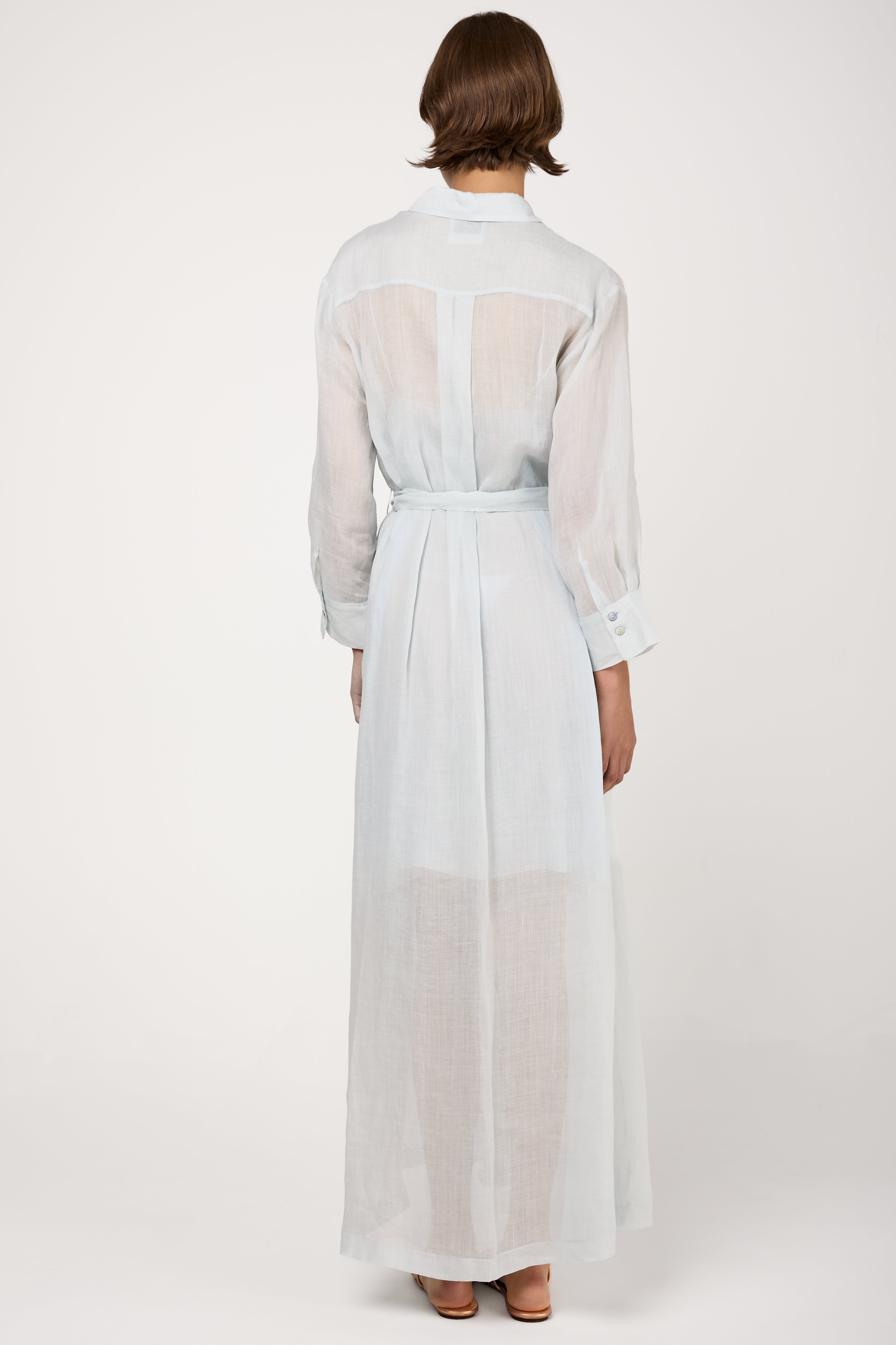 Rami Muslin Shirt Dress in Rugiada