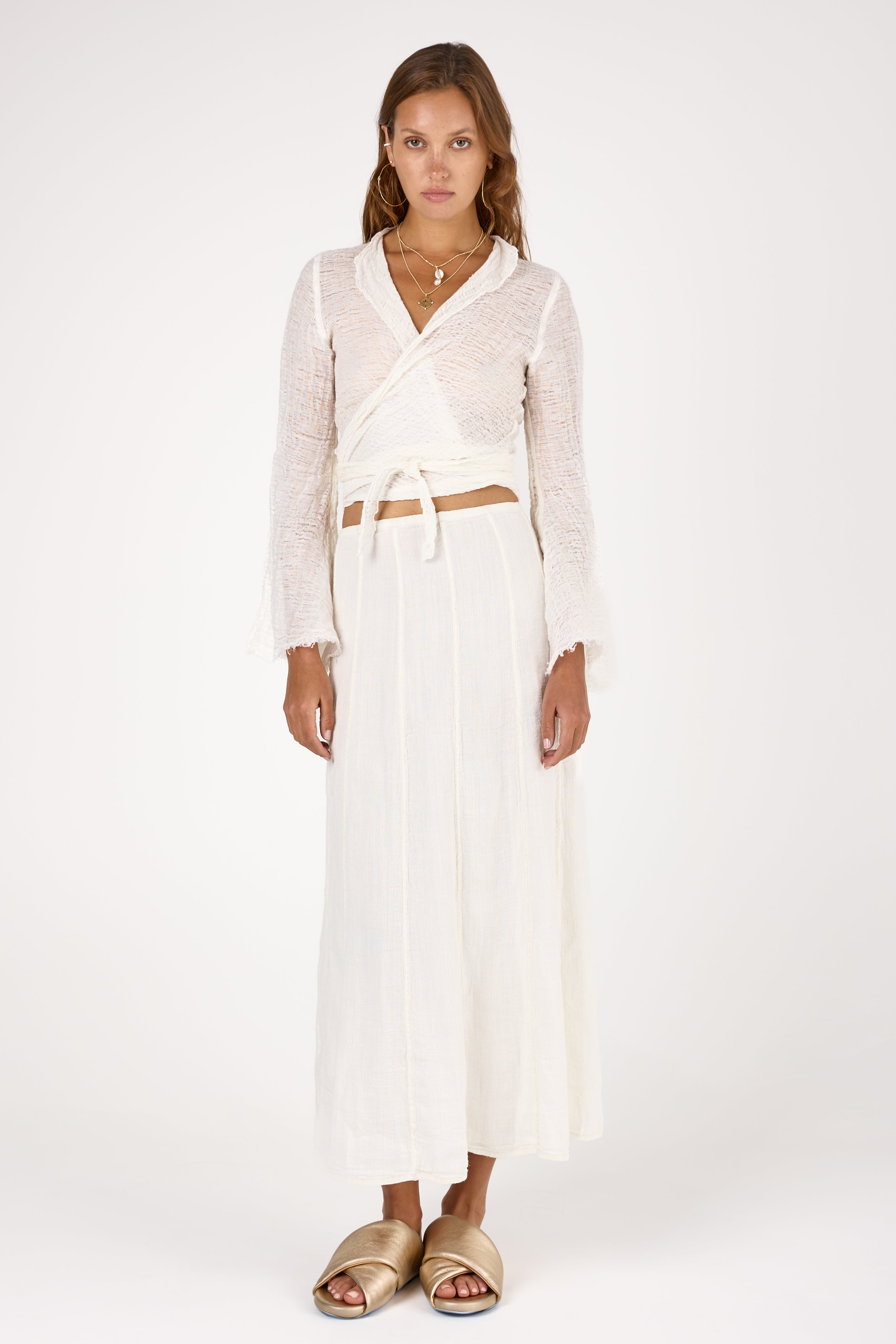 Assisi Pesante Gonna Mirtillo in Latte