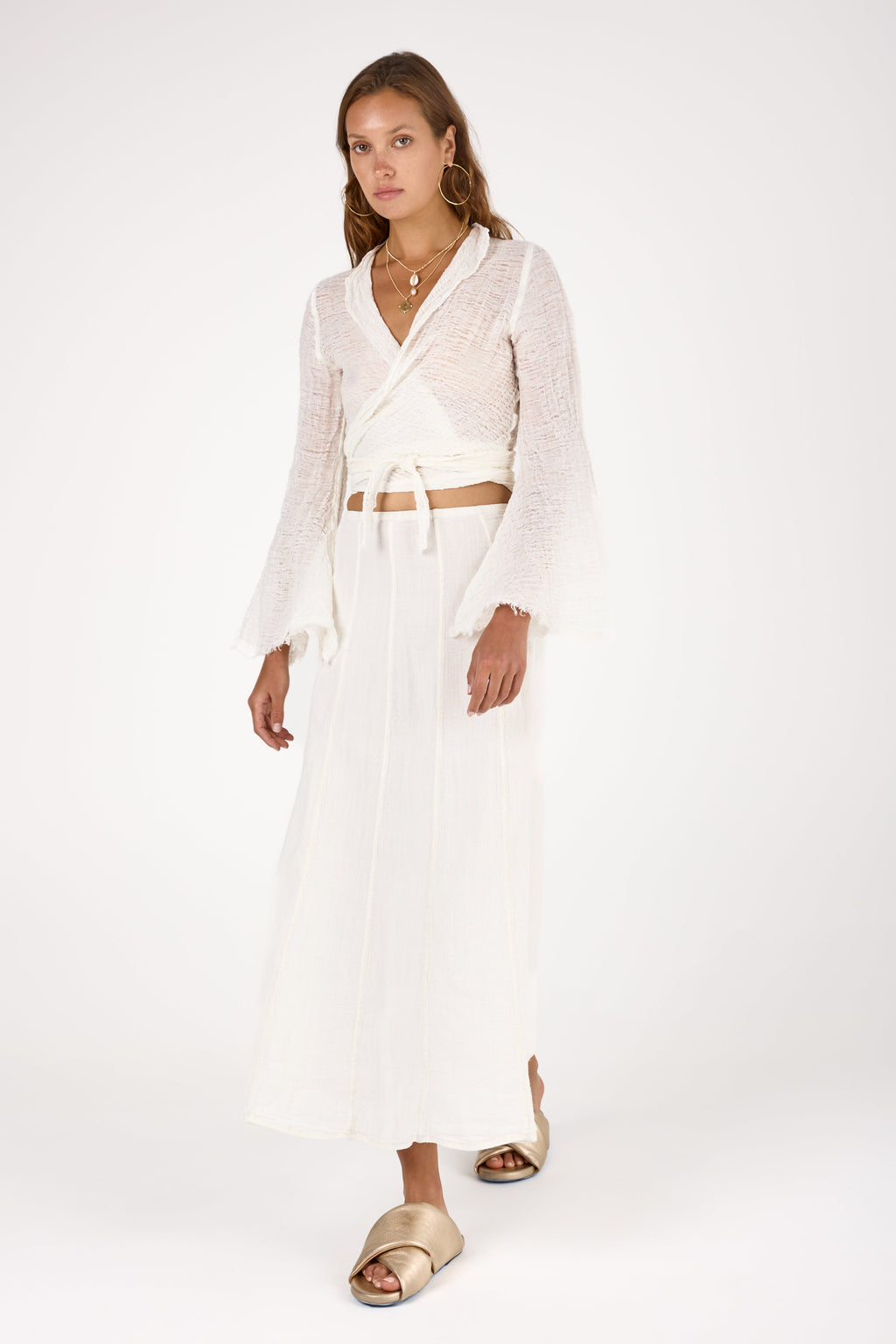 Assisi Pesante Gonna Mirtillo in Latte