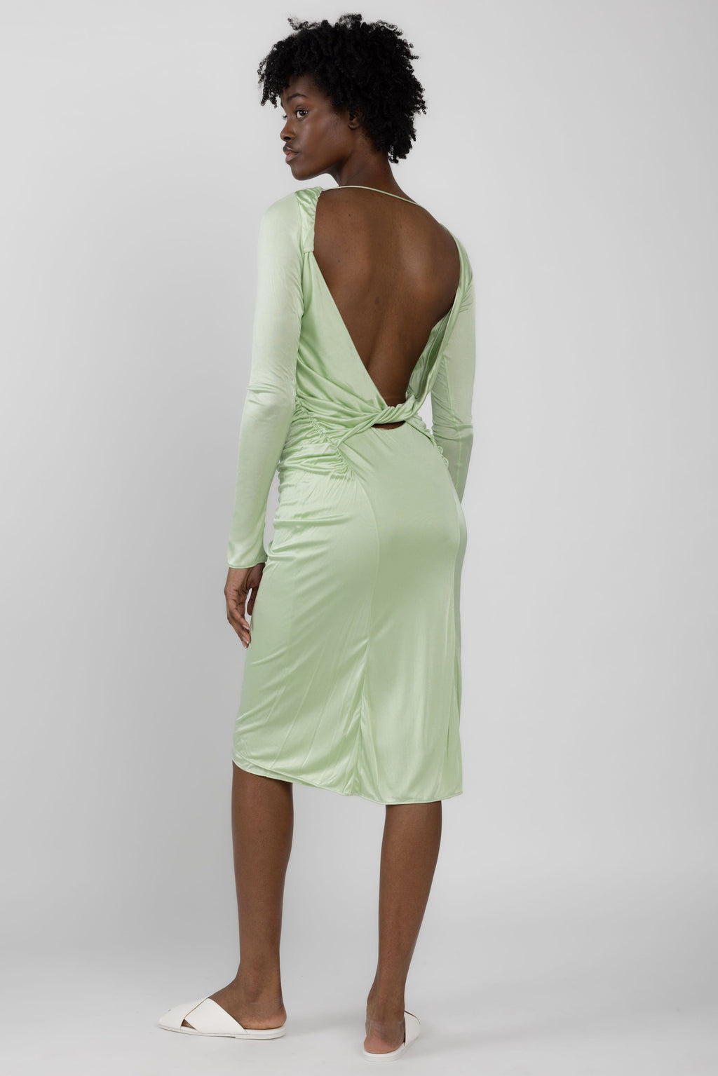 Jersey Midi Dress in Clorofilla