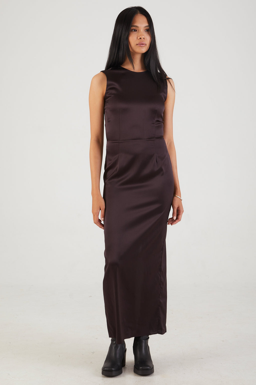 Ila Silk Shift Dress in Oak Tree