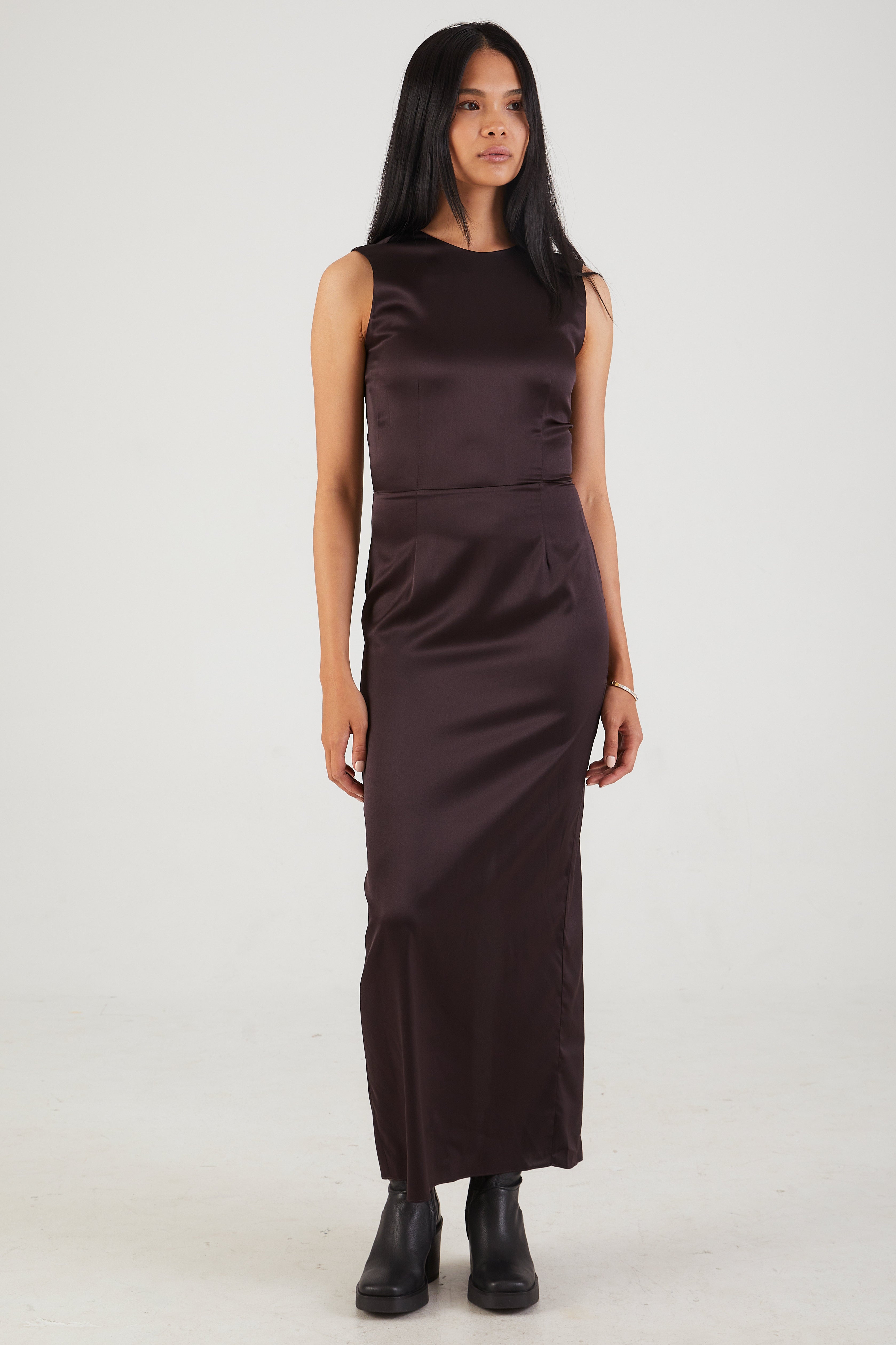 Ila Silk Shift Dress in Oak Tree