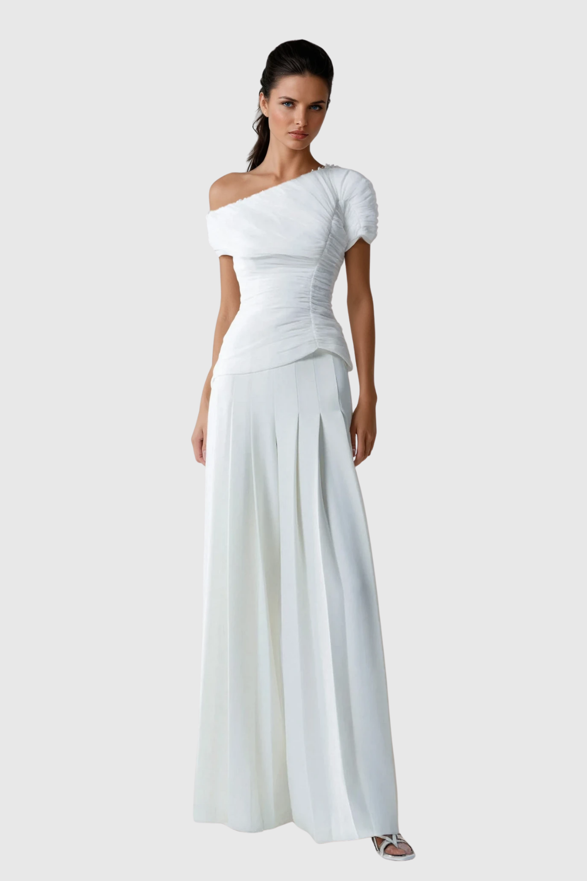 Waldo One Shoulder Pants Set