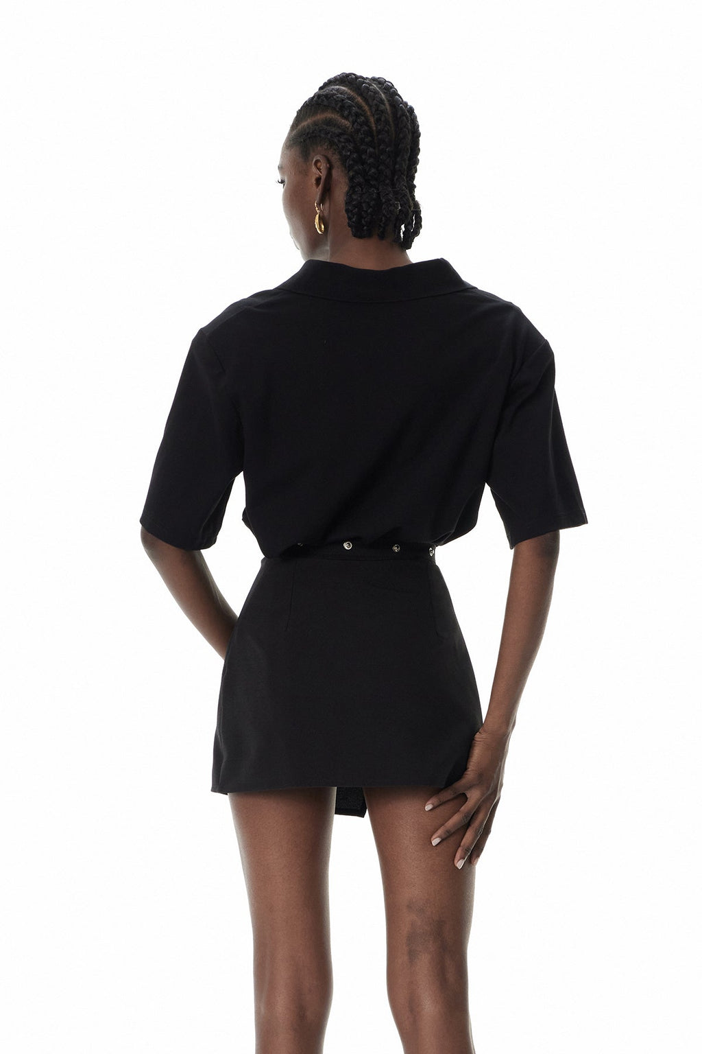 Yadira Lapel Embellished Deconstruct Skirt Set