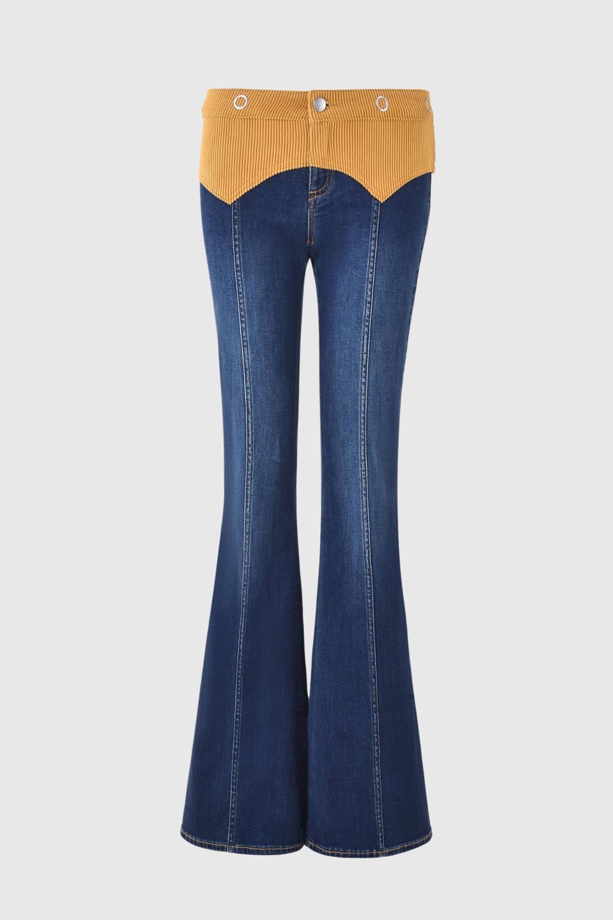 Zaki Halter Neck Deconstruct Denim Pants Set