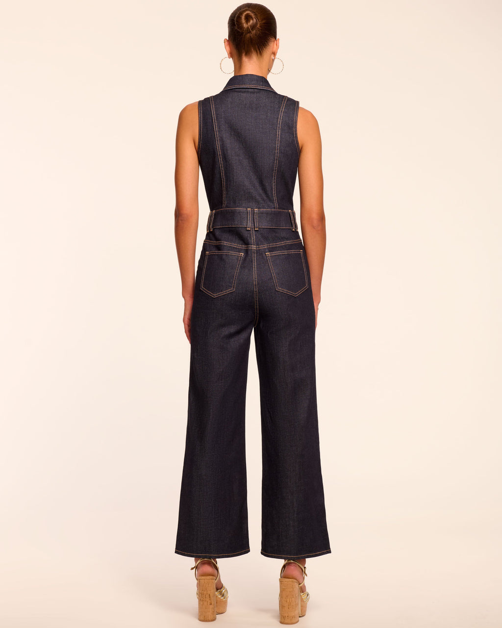 Stephania Sleeveless Denim Jumpsuit