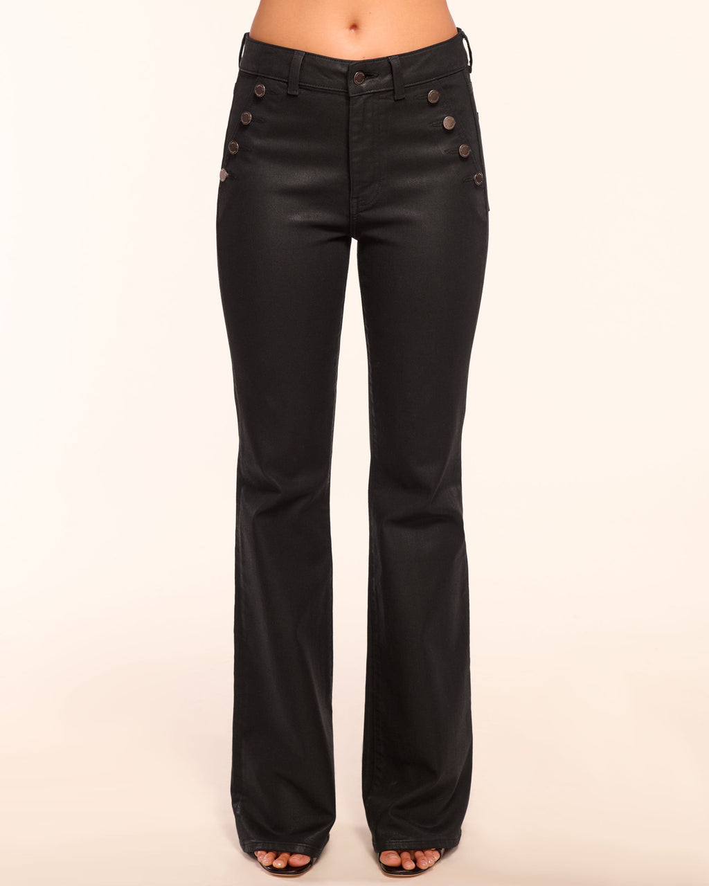 Helena Coated High-Rise Flare Jean