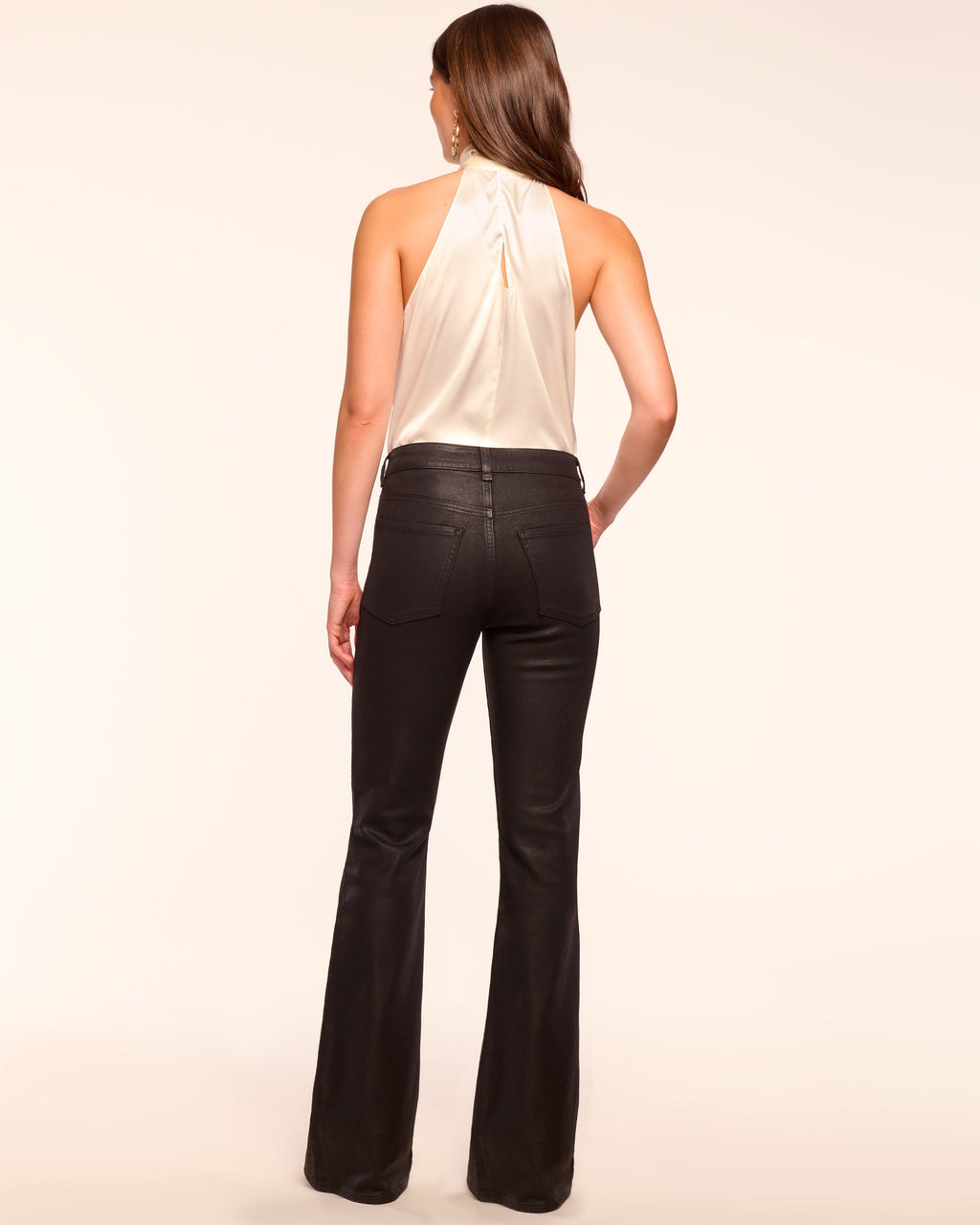 Helena Coated High-Rise Flare Jean