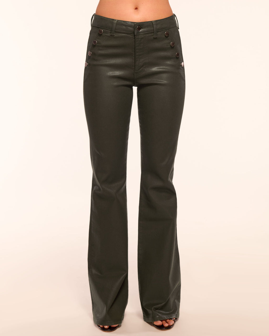 Helena Coated High-Rise Flare Jean